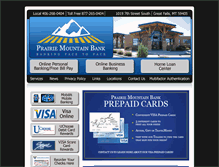 Tablet Screenshot of prairiemountainbank.com